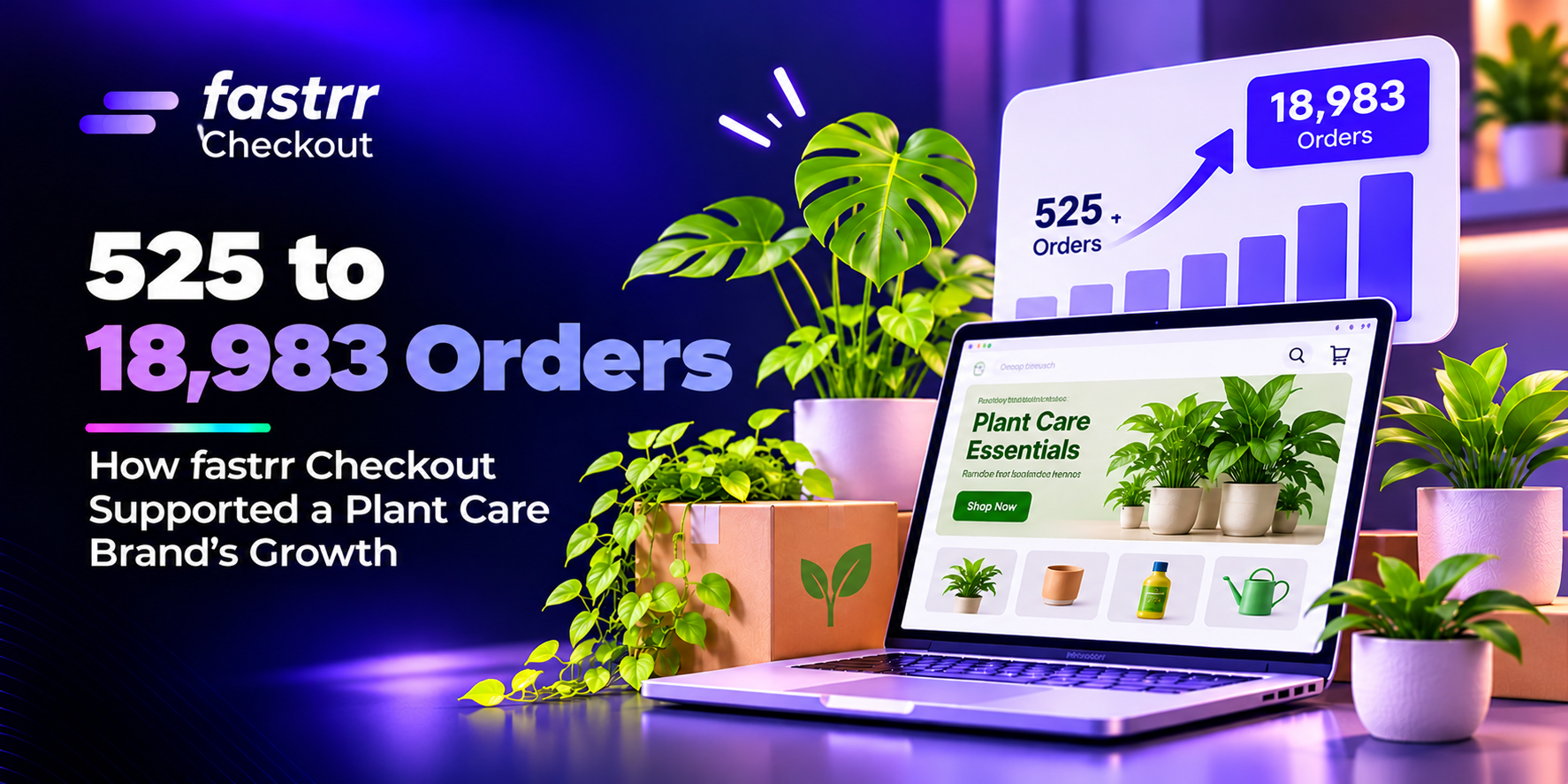 How a D2C Plant Care Brand Scaled Monthly Orders by 36× with Fastrr Checkout
